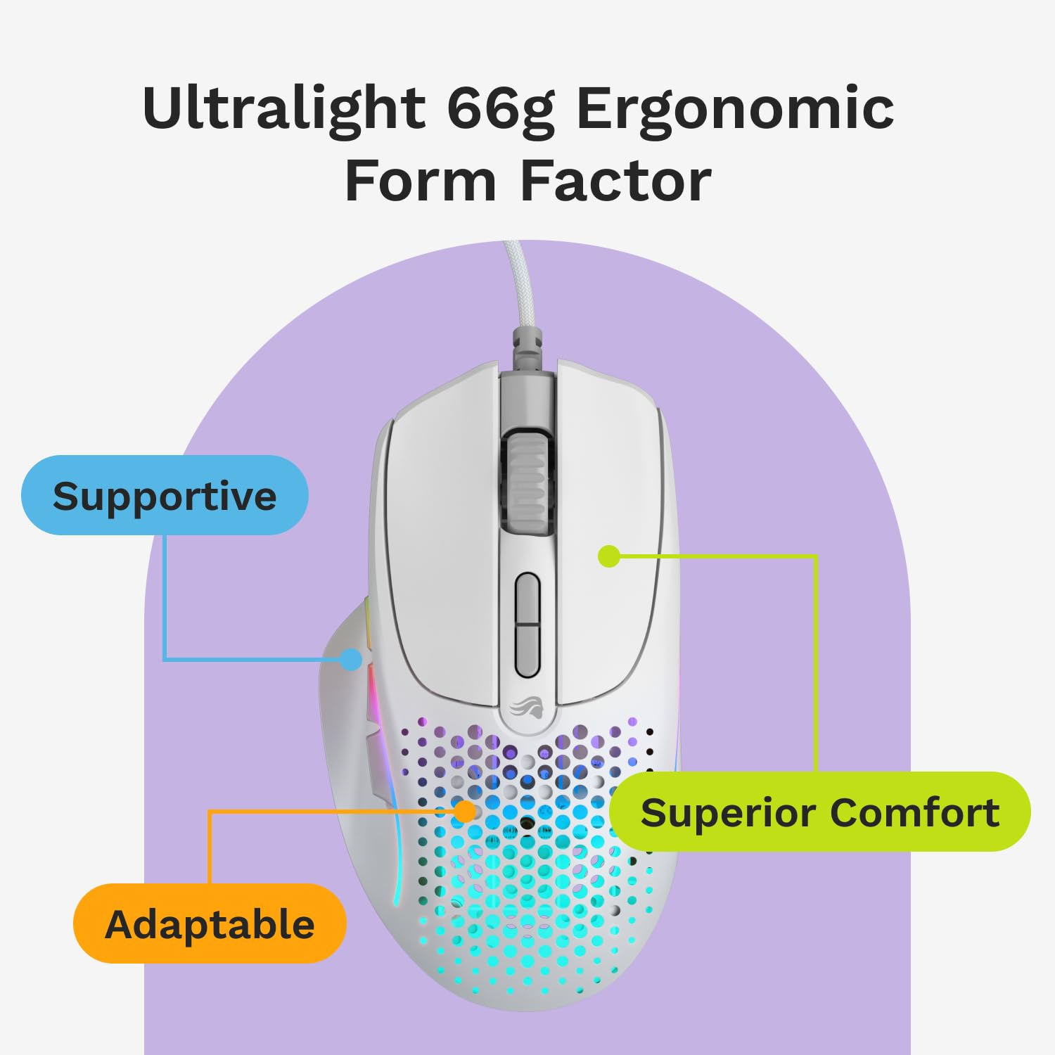Glorious Model IV2 Wired Gaming Mouse - White Glorious Model IV2 Wired Gaming Mouse - White